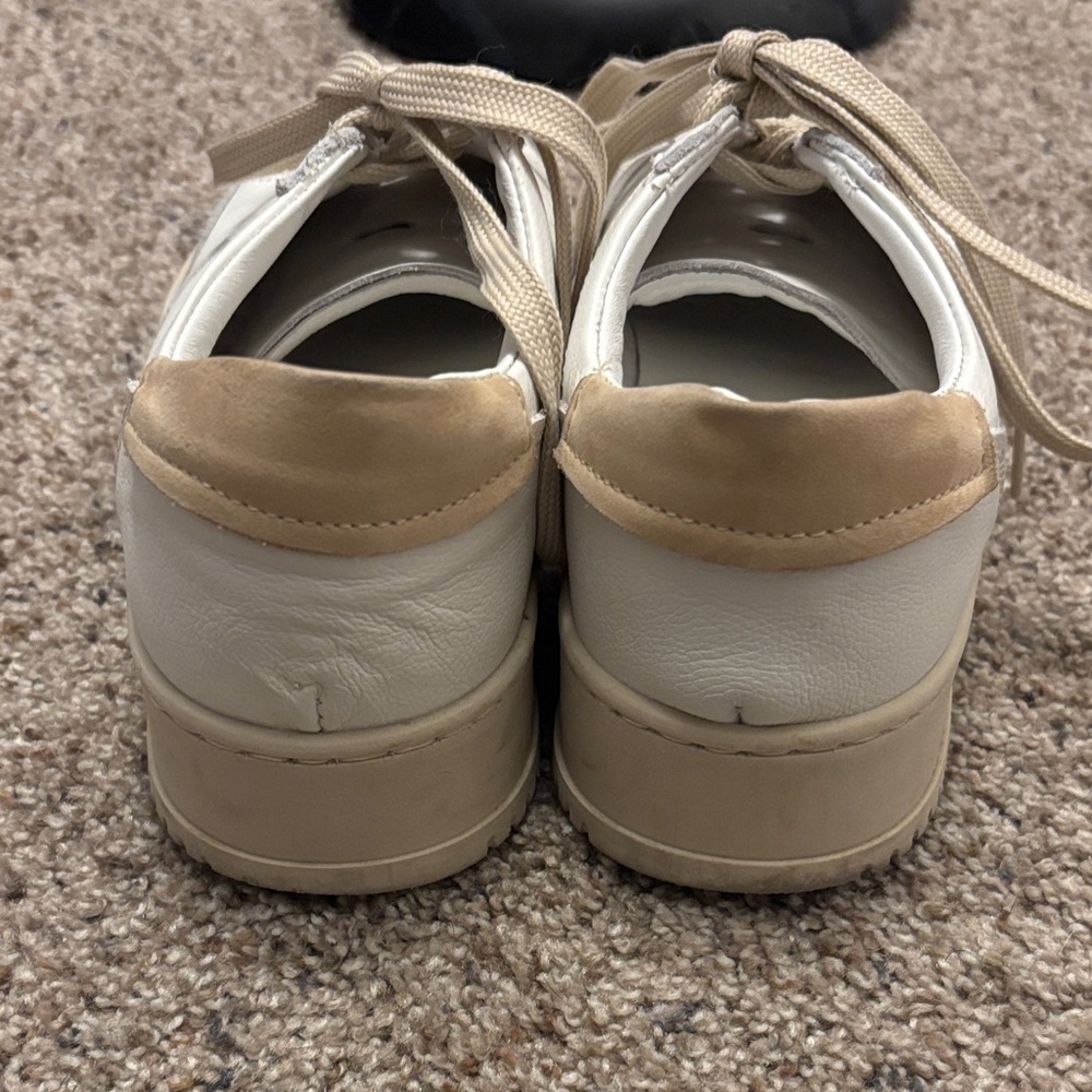 MONTEZEMOLO Men's White Calf Leather Tennis Court Sneakers Size 7 - Picture 7 of 9